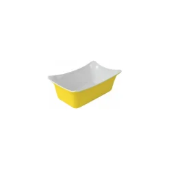 Plat mélamine Fleur Crock Jaune/Blanc GN 1/4