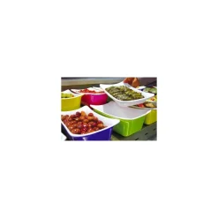 Plat mélamine Fleur Crock Jaune/Blanc GN 1/4