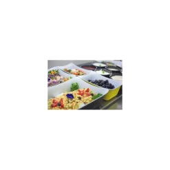 Plat mélamine Fleur Crock Noir/Blanc GN 1/4
