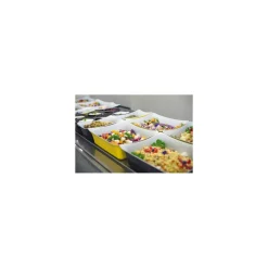 Plat mélamine Fleur Crock Noir/Blanc GN 1/4