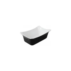 Plat mélamine Fleur Crock Noir/Blanc GN 1/4
