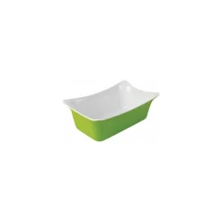 Plat mélamine Fleur Crock Vert/Blanc GN 1/4