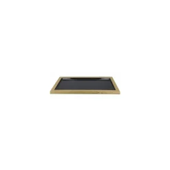Plat mélamine noir bord bois 42 x 23 x 2,1 cm