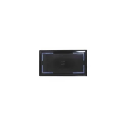 Plat mélamine noir bord bois 42 x 23 x 2,1 cm