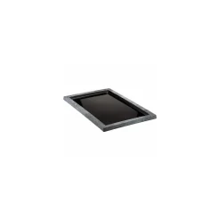 Plat mélamine noir bord gris 42 x 28 x 2,1 cm