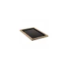 Plat mélamine noir contour effet bois 42 x 28 x 2,1 cm