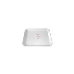 Plat octogonal mélamine blanc 40 x 30 x 3 cm