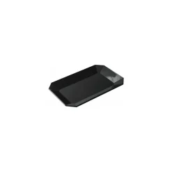 Plat octogonal mélamine noir 32 x 20 x 3 cm