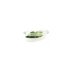 Plat ovale empilable porcelaine 19 cm - par 6