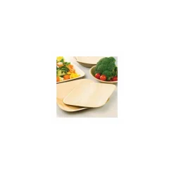 Plat ovale en palme naturelle 26 x 16 x 2,5 cm - par 25
