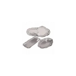 Plat ovale inox gamme choc 40 x 27,5 cm - par 10
