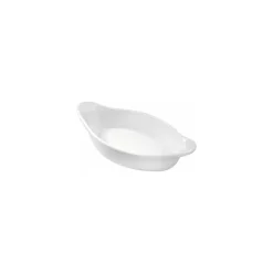 Plat ovale à oreilles porcelaine 21 x 10,5 x 5 cm - par 6