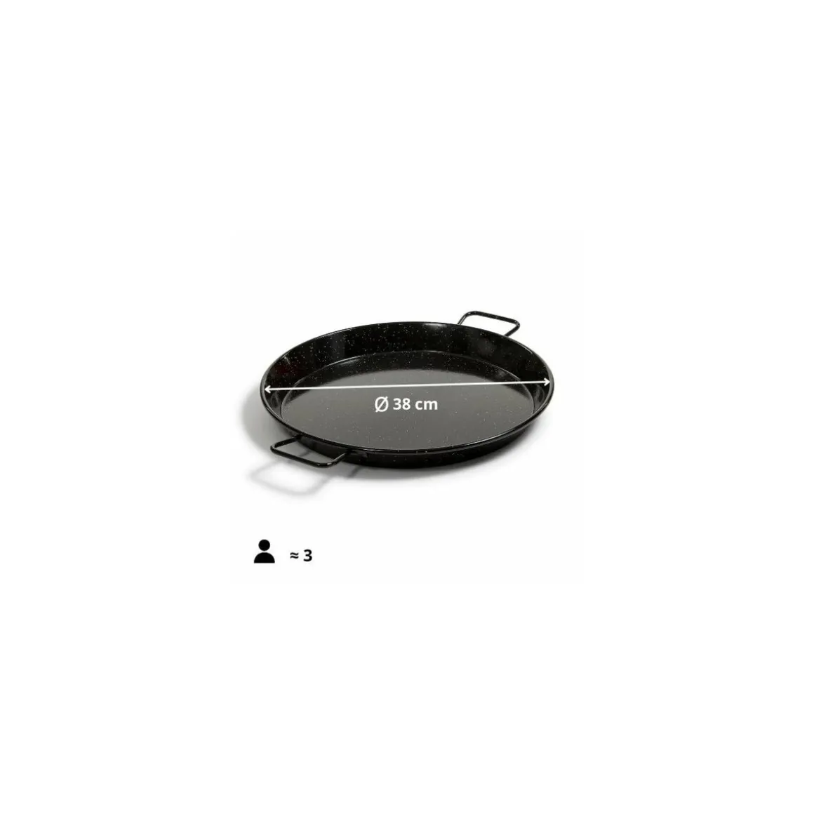 Plat à paëlla acier émaillé induction Garcima Ø 38 cm