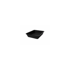 Plat plexi carré noir 28 x 28 x 5 cm