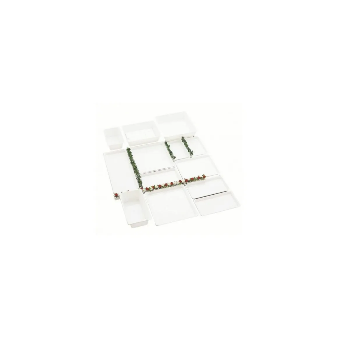 Plat plexi GN 1/2 blanc H. 1,7 cm 32,5 x 26,5 cm