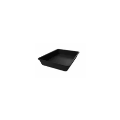 Plat plexi rectangulaire noir 42 x 28 x 6 cm