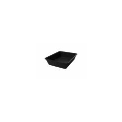 Plat plexi rectangulaire noir 28 x 21 x 6 cm