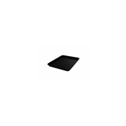 Plat plexi rectangulaire noir 28 x 21 x 2 cm