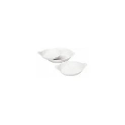 Plat rond à oreilles porcelaine 12,5 cm - par 6