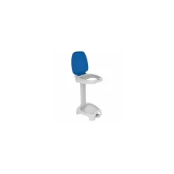 Porte sac poubelle à pédale et couvercle bleu 120 L