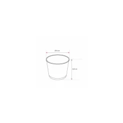Pot à dessert plastique transparent 200 ml - par 50
