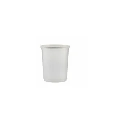 Pot plastique transparent 1000 ml + couvercle blanc - par 250