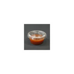 Pot à sauce plastique transparent Delipack 100 ml - par 100