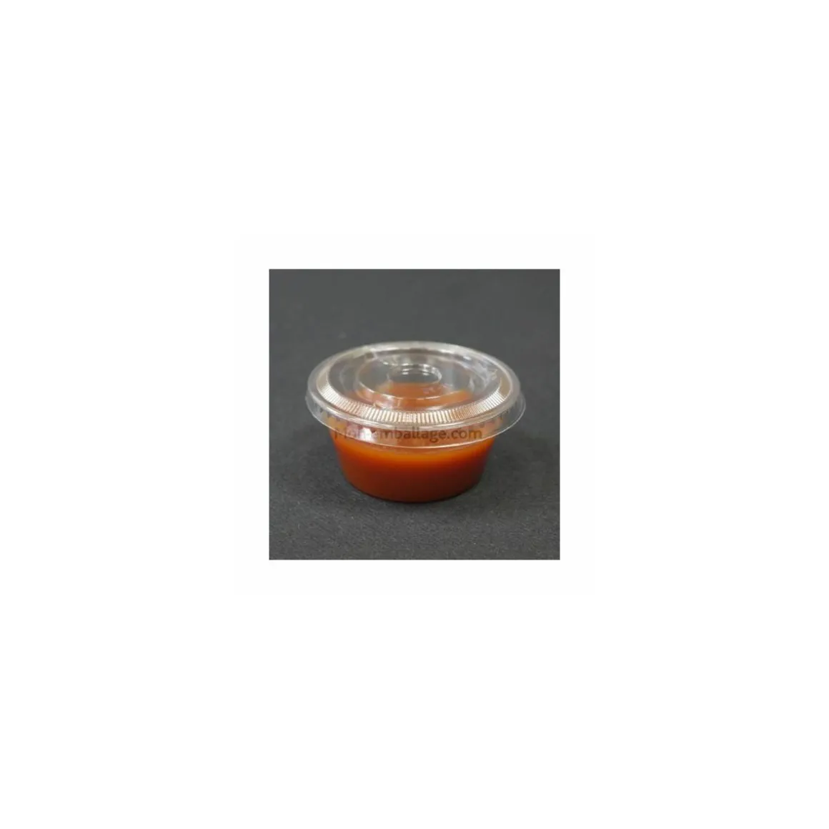Pot à sauce plastique transparent Delipack 100 ml - par 100