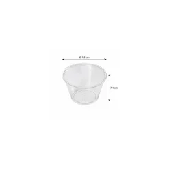 Pot à sauce Solo 26,6 cl et couvercle APET - par 50