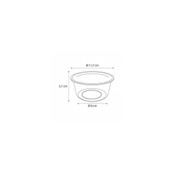 Pot Tusipack PET cristal 350 ml - par 50