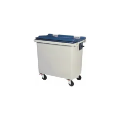 Poubelle sur roues plastique gris 660 L