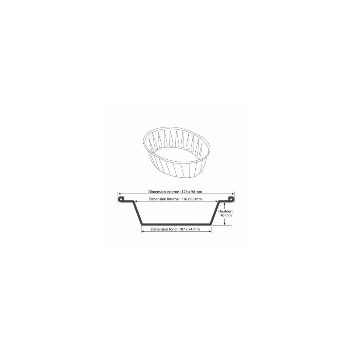 Ramequin aluminium RO 251 25,1 cl - par 100