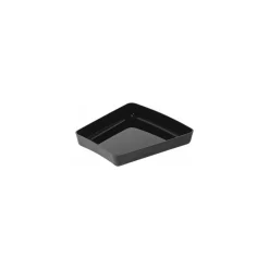 Ravier arrondi ABS noir 24 x 17 x 4 cm