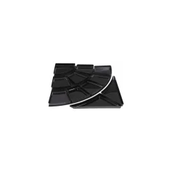 Ravier triangle arrondi ABS noir 80 x 56 x 4 cm - par 2