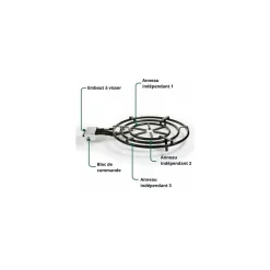 Réchaud à paella ø 80 cm avec thermocouple et piètement Garcima