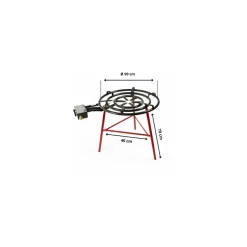 Réchaud à paella ø 90 cm avec thermocouple et piètement Garcima