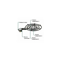 Réchaud à paella ø 90 cm avec thermocouple et piètement Garcima