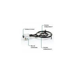 Réchaud à paella Pro ø 40 cm avec thermocouple Garcima