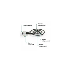 Réchaud à paella Pro ø 60 cm avec thermocouple et piètement Garcima