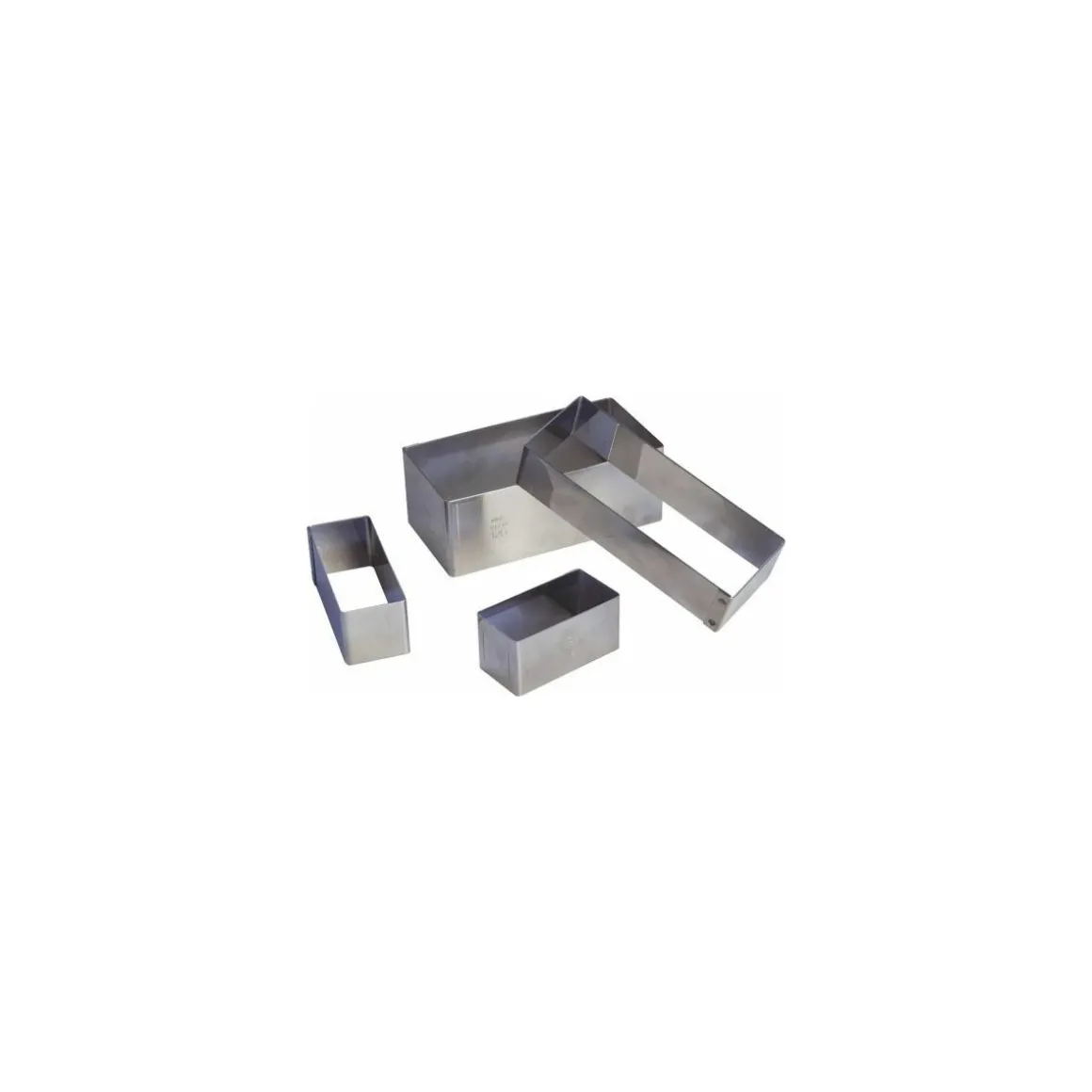 Rectangle inox 9 x 3,5 x 3 cm