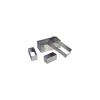 Rectangle inox 12 x 6 x 4,5 cm