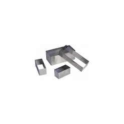 Rectangle inox 12 x 6 x 4,5 cm