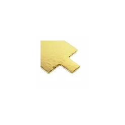 Rectangle pâtissier à languette or et noir 9,5 x 5,5 cm - par 200