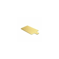 Rectangle pâtissier à languette or et noir 9,5 x 5,5 cm - par 200