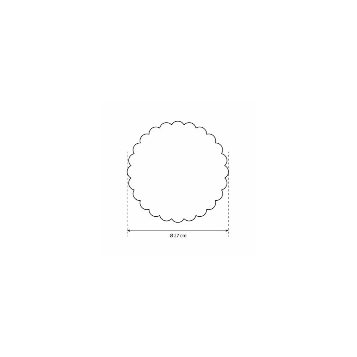 Rond patissier festonné ø 270 mm - par 250