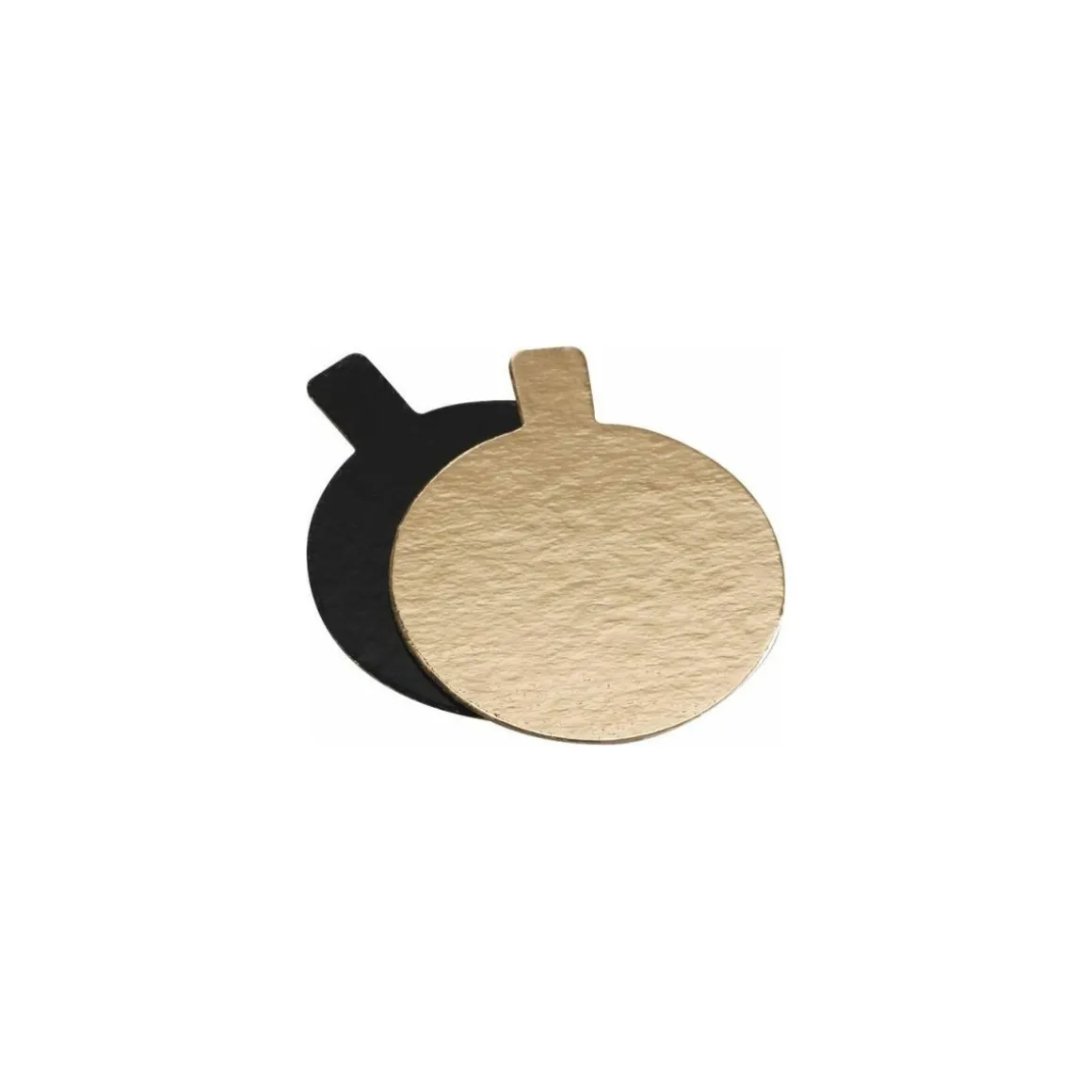 Rond pâtissier à languette or et noir ø 8 cm - par 200