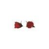 Rose rouge à piquer ø 8 x 7 cm - par 25