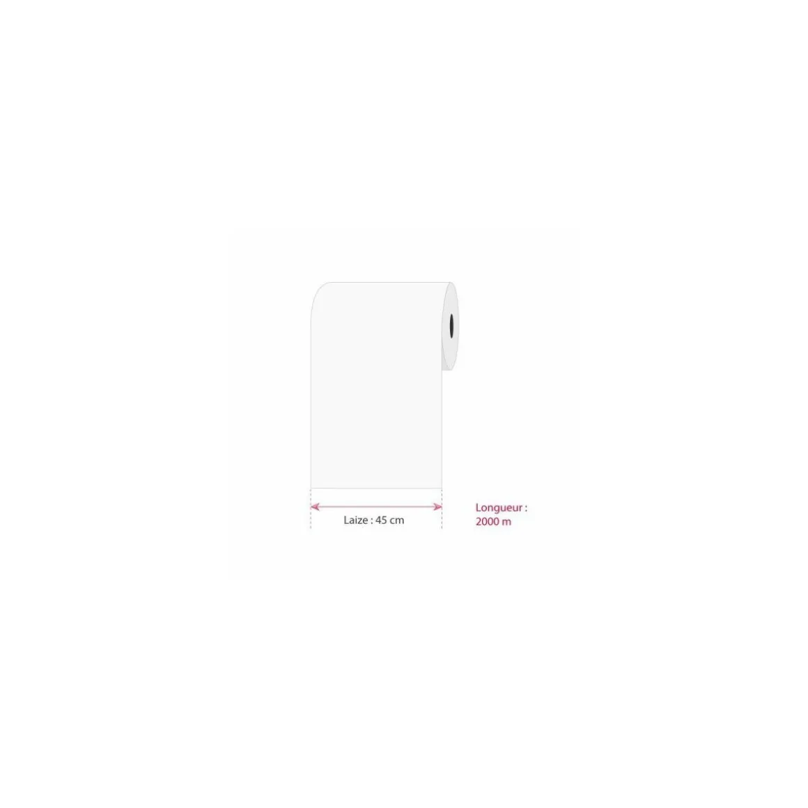 Rouleau film alimentaire 13,5 μm 45 cm x 2000 m