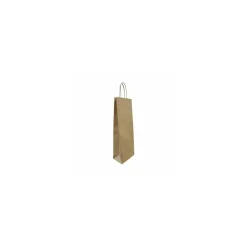 Sac bouteille kraft brun vergé 14 + 8 x 39 cm - par 50