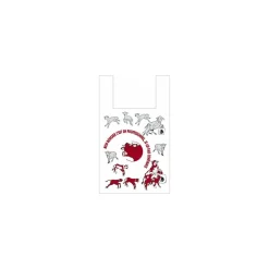Sac bretelles blanc "Boucher" PEBD 50 µ 50 x 30 + 7 cm - par 500
